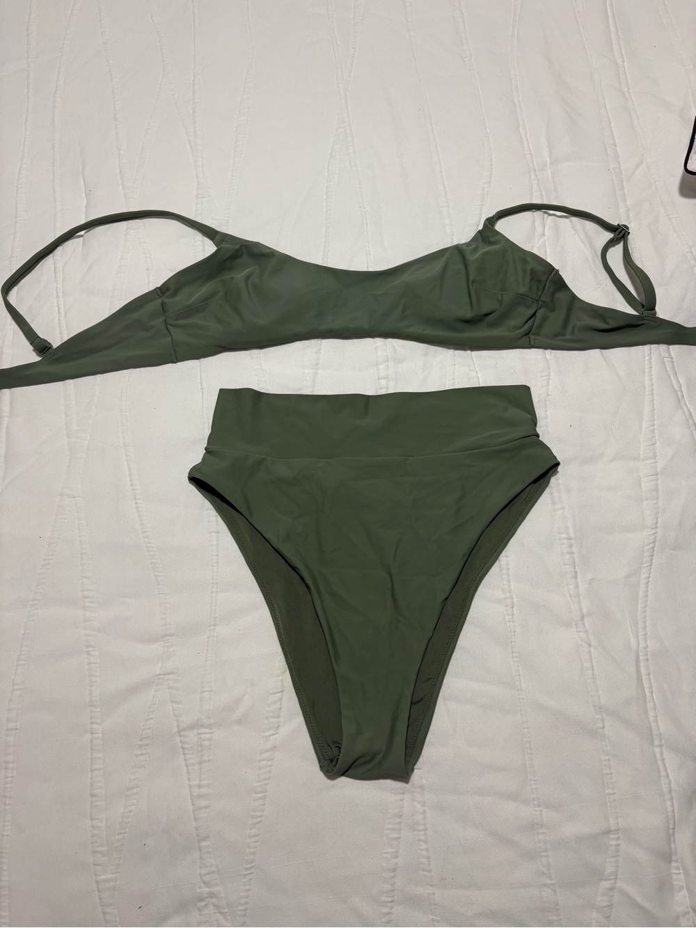 aerie Olive High-Waist Bikini Set